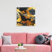 Impression sur toile en résine dorée (Insitu(Salon))