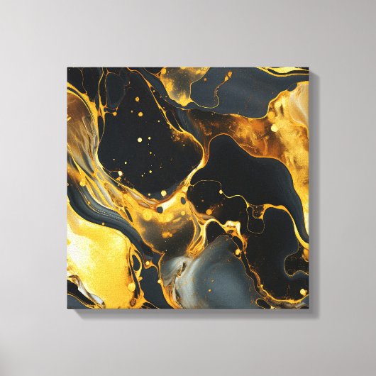 Impression sur toile en résine dorée (Recto)
