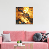 Impression sur toile en résine dorée (Insitu(Salon))