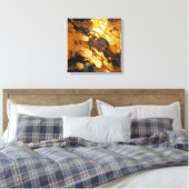Impression sur toile en résine dorée (Insitu(Chambre))