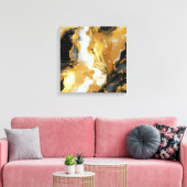 Impression sur toile en résine dorée (Insitu(Salon))