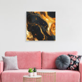 Impression sur toile en résine dorée (Insitu(Salon))
