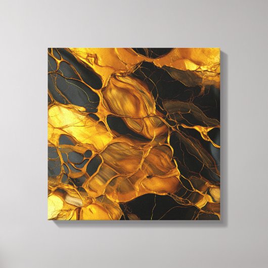 Impression sur toile en résine dorée (Recto)