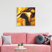 Impression sur toile en résine dorée (Insitu(Salon))