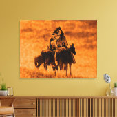 Impression sur toile encadrée de guerriers Cheyenn (Insitu(Salon))