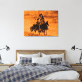 Impression sur toile encadrée de guerriers Cheyenn (Insitu(Chambre))