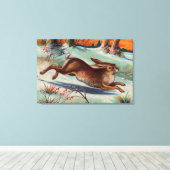 Impression sur toile encadrée du Lapin de décembre (Insitu (Plancher de Bois))