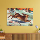 Impression sur toile encadrée du Lapin de décembre (Insitu(Salon))