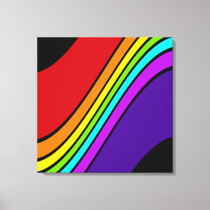 Impression sur toile enroulée, Arc-en-ciel incurvé