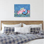 Impression sur toile enveloppée Morpho Magic (Insitu(Chambre))