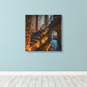 Impression sur toile (Escalier du château-4) (Insitu (Plancher de Bois))
