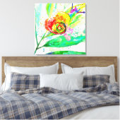 Impression sur toile Escargot Arc-en-ciel (Insitu(Chambre))