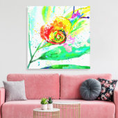 Impression sur toile Escargot Arc-en-ciel - Peintu (Insitu(Salon))