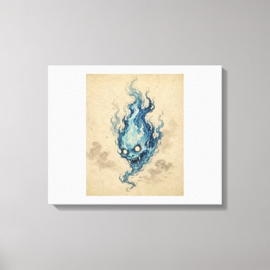 Impression sur toile Esprit Onibi Flamme Dorée (Recto)