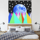 Impression sur toile étendue de Blue Moon (Insitu(Chambre))