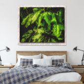Impression sur toile étendue de feuilles vertes en (Insitu(Chambre))