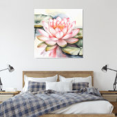 Impression sur toile étendue de fleur de lotus à l (Insitu(Chambre))