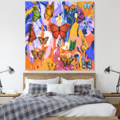 Impression sur toile étendue de jardin de papillon (Insitu(Chambre))