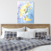 Impression sur toile étendue de Libellule Bleue (Insitu(Chambre))
