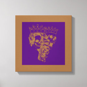 Impression sur toile étendue de roi et reine faits