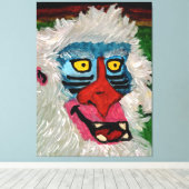 Impression sur toile étendue de singe mandrill (Insitu (Plancher de Bois))