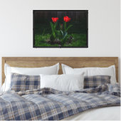 Impression sur toile étendue de Tulipes rouges (Insitu(Chambre))