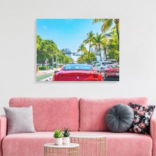 Impression sur toile étendue de voitures de luxe