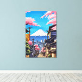 Impression sur toile étendue du Mt Fuji de Tokyo (Insitu (Plancher de Bois))