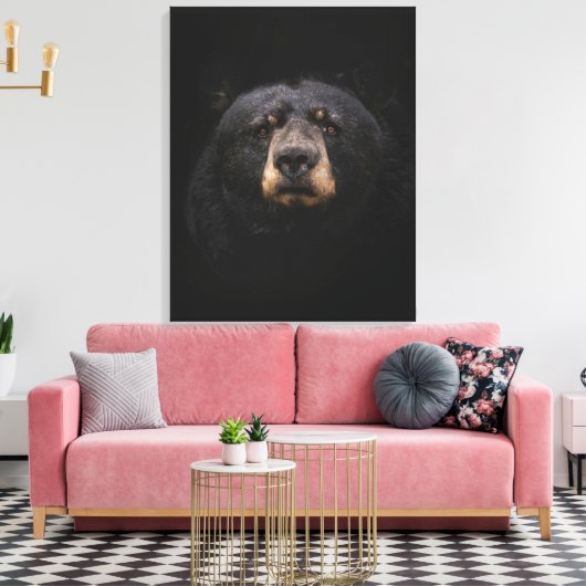 Impression sur toile étendue OURS NOIR (Insitu(Salon))