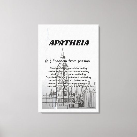 Impression sur toile étirée Apatheia (Recto)
