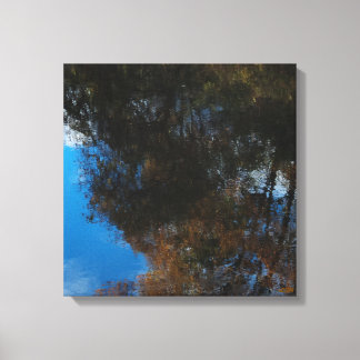 Impression sur toile étirée Arbres Reflet d'eau II
