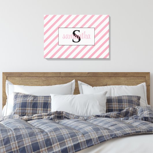 Impression sur toile étirée avec monogramme initia (Insitu(Chambre))