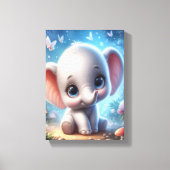 Impression sur toile étirée Bel éléphant blanc (Recto)