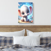 Impression sur toile étirée Bel éléphant blanc (Insitu(Chambre))