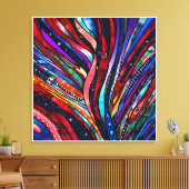 Impression sur toile étirée Cosmic Groove (Insitu(Salon))