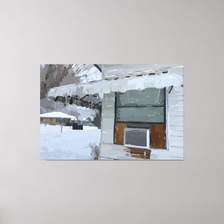 Impression sur toile étirée d'accueil en hiver