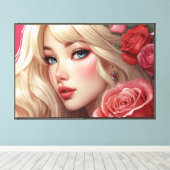 Impression sur toile étirée d'anime (Insitu (Plancher de Bois))