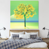 Impression sur toile étirée d'arbre d'automne au c (Insitu(Chambre))