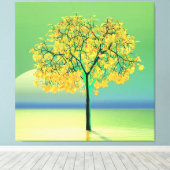 Impression sur toile étirée d'arbre d'automne au c (Insitu (Plancher de Bois))