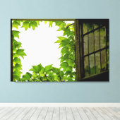 Impression sur toile étirée de fenêtre (Insitu (Plancher de Bois))