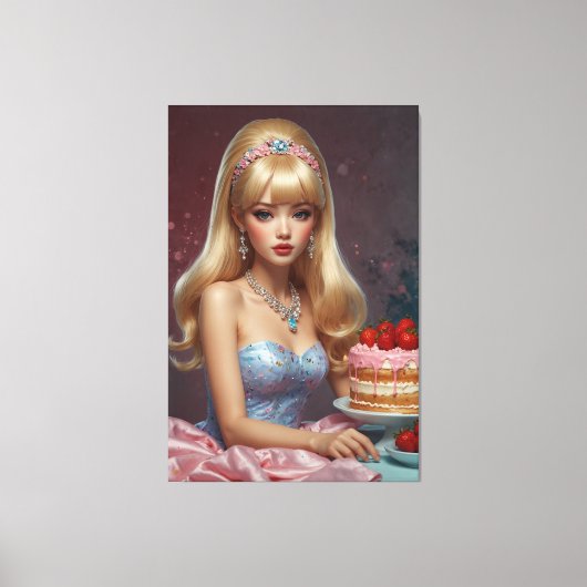Impression sur toile étirée de gâteau d'anniversai (Recto)