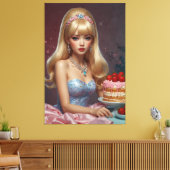 Impression sur toile étirée de gâteau d'anniversai (Insitu(Salon))