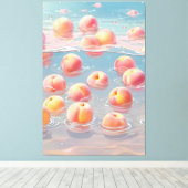 Impression sur toile étirée de pêches (Insitu (Plancher de Bois))