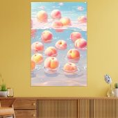 Impression sur toile étirée de pêches (Insitu(Salon))