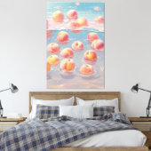 Impression sur toile étirée de pêches (Insitu(Chambre))