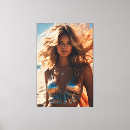 Impression sur toile étirée de supermodèle (Recto)