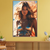 Impression sur toile étirée de supermodèle (Insitu(Salon))