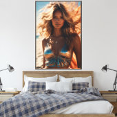 Impression sur toile étirée de supermodèle (Insitu(Chambre))