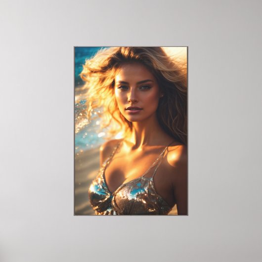 Impression sur toile étirée de supermodèle (Recto)