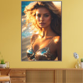Impression sur toile étirée de supermodèle (Insitu(Salon))